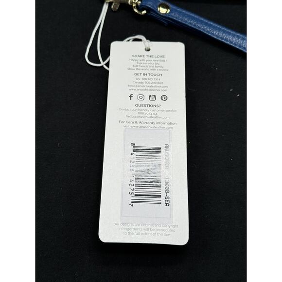 Anuschka Sea Treasures Wallet Wristlet Blue Shells NWT - Picture 6 of 13